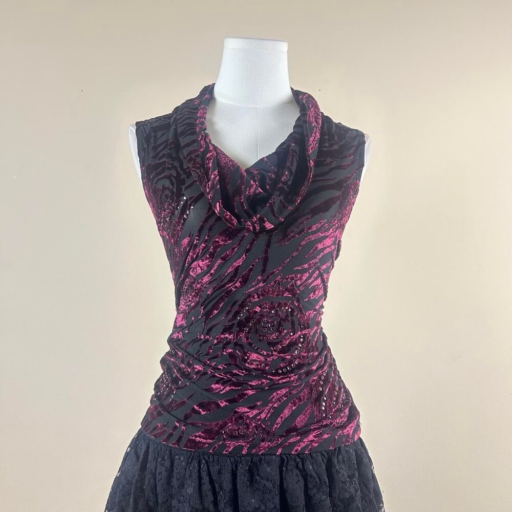 Express Velvet Whimsigoth Tiger Stripe Top